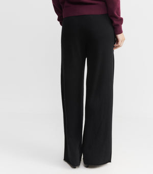 Cashmere Bias Trouser - Black