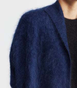 Brushed Cashmere Coatigan - Navy