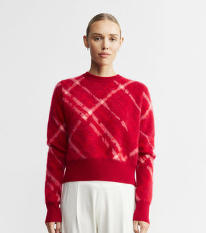 Brushed Cashmere Crew Sweater - Argyle