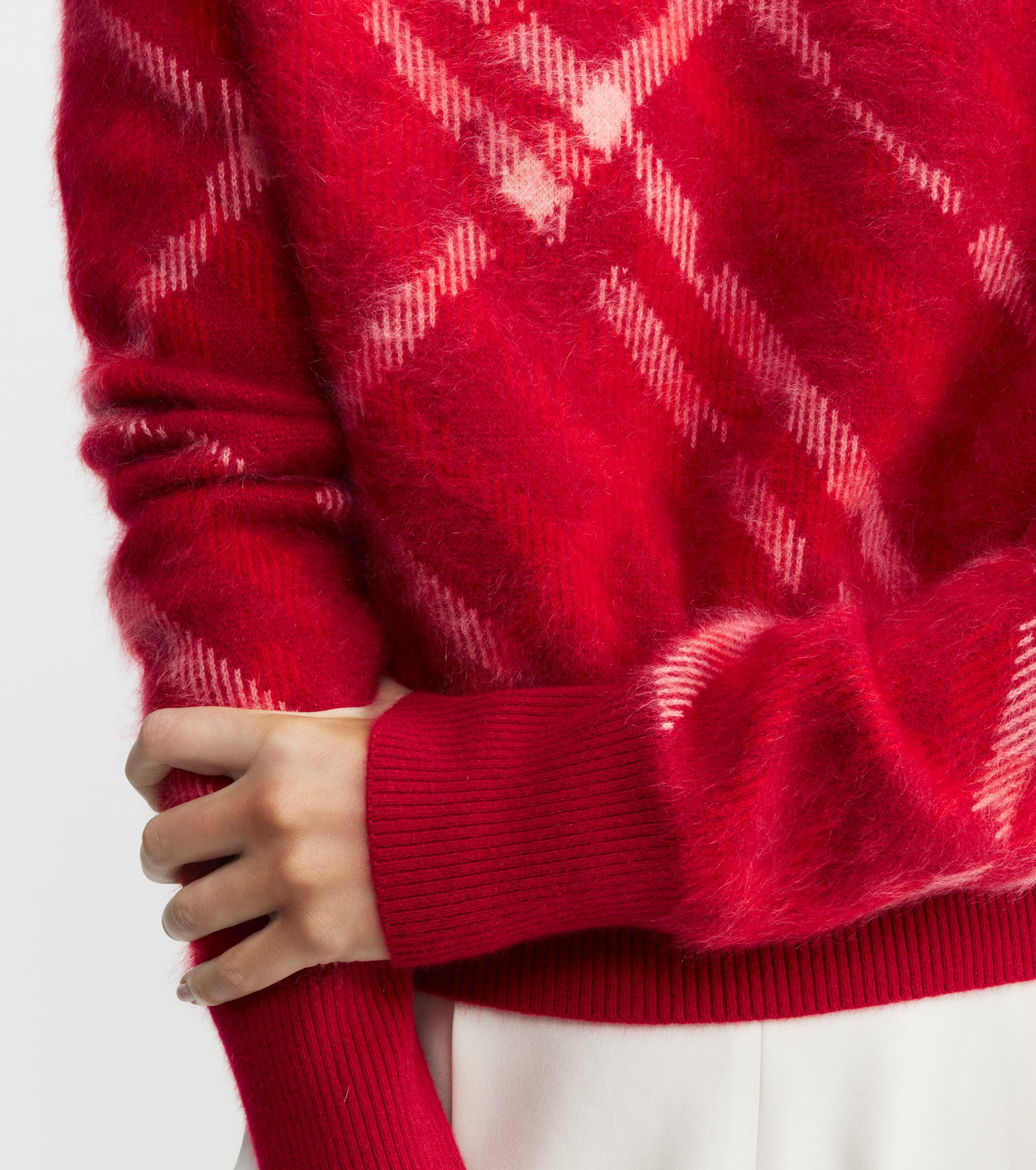 Brushed Cashmere Crew Sweater - Argyle