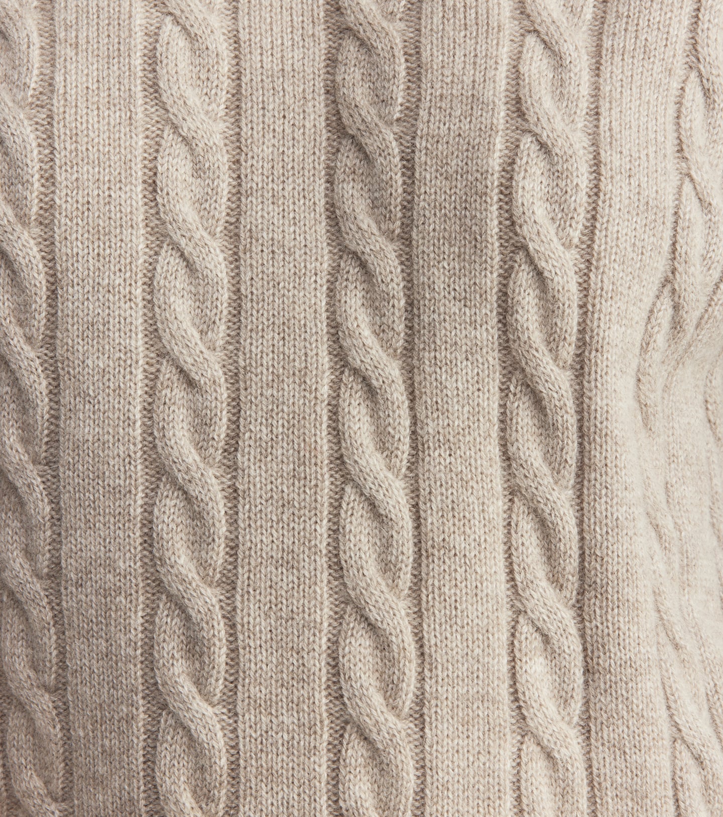 Cashmere Cable Crew Sweater - Birch