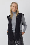 Cashmere Cable Sweater Scarf - Black
