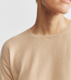 Essential Cashmere Crew Tee - Camel