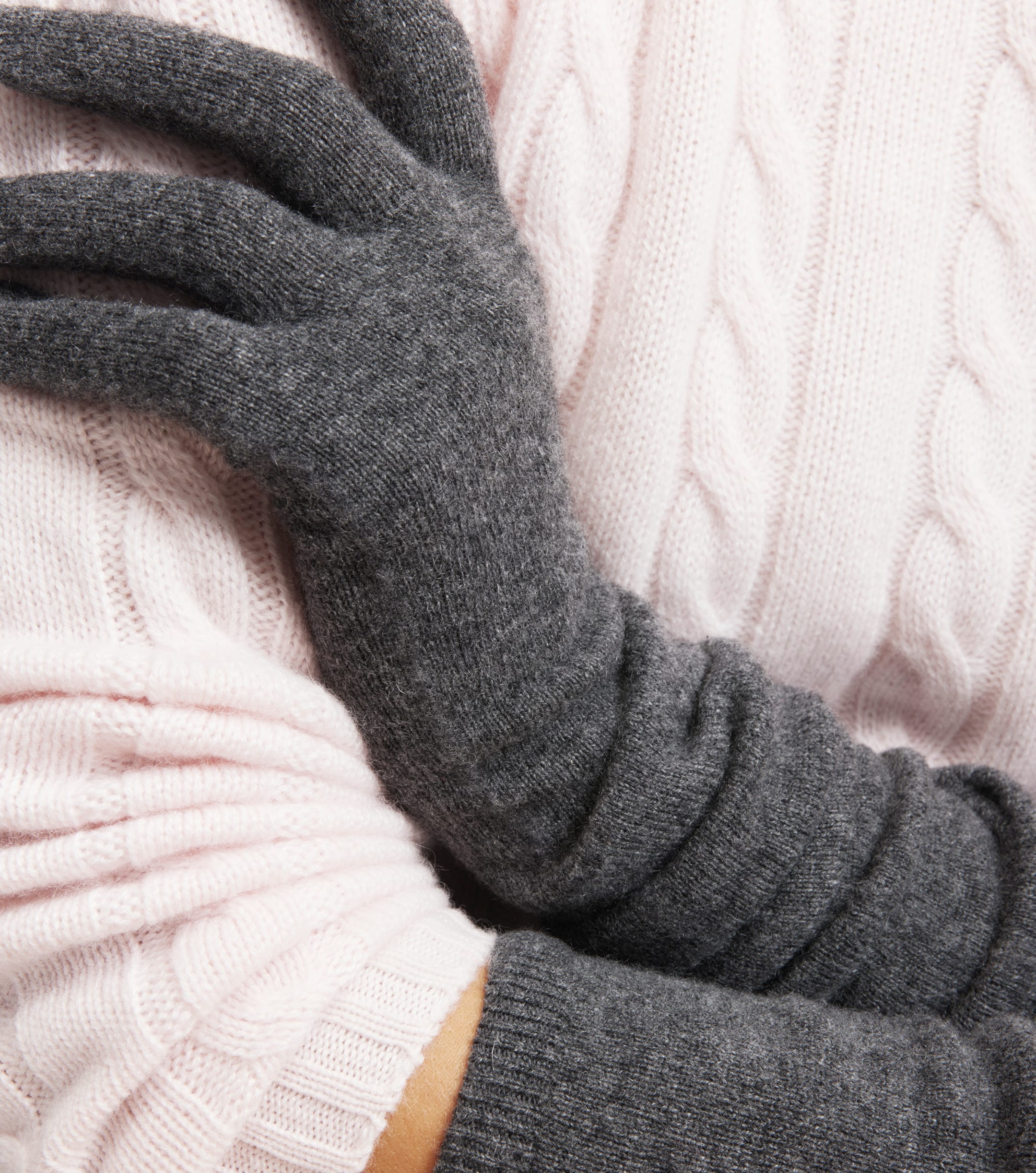 Cashmere Long Gloves - Graphite