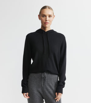 Unisex Cashmere Hoodie - Black