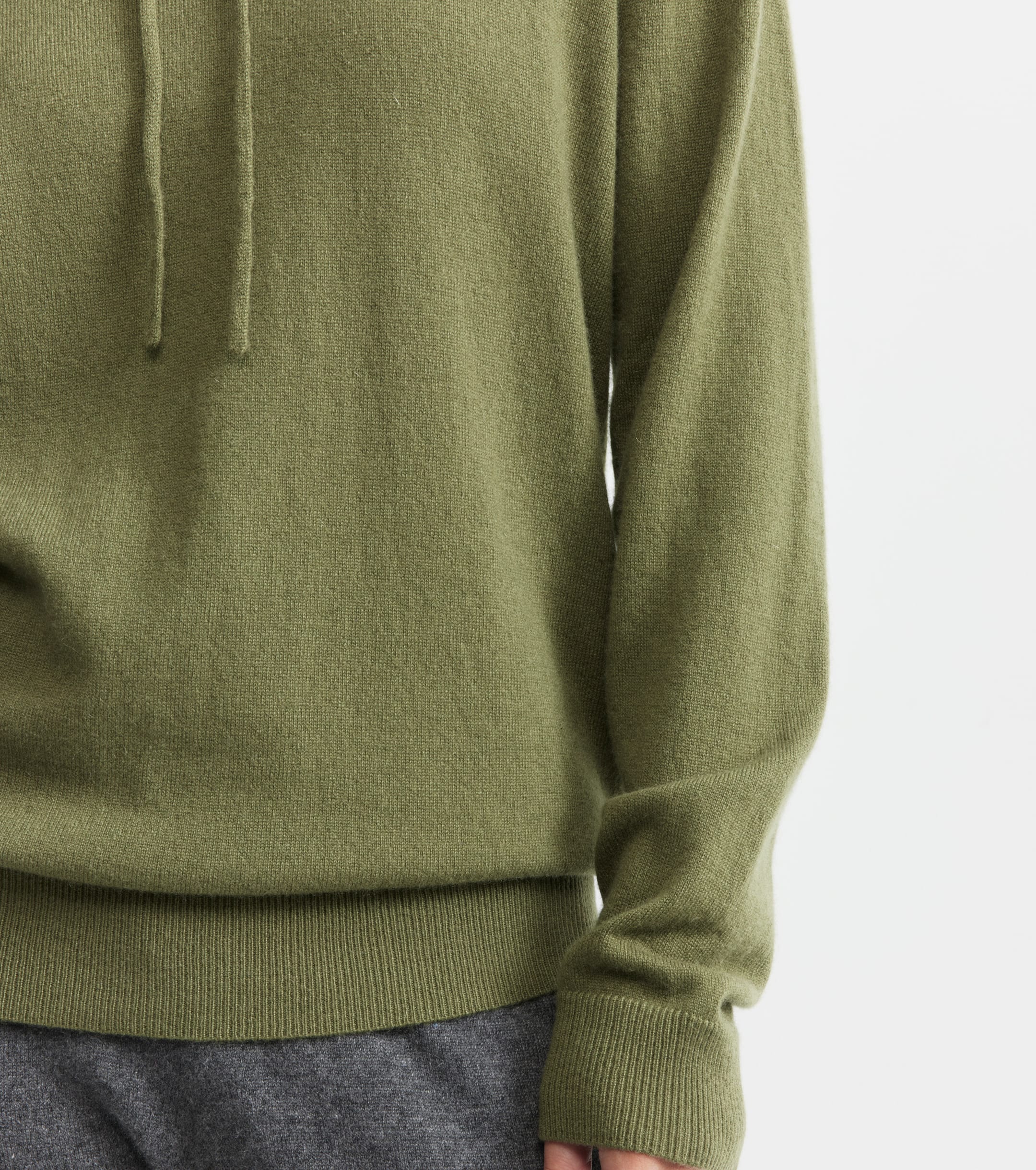 Unisex Cashmere Hoodie - Moss Green