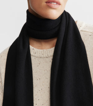 Cashmere Jacquard Scarf - Black