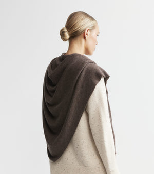 Cashmere Triangle Scarf - Brown Melange