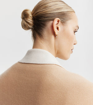 Cashmere Double Sided Jacket - Camel/Cream