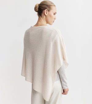 Cashmere Poncho - Soft Peach