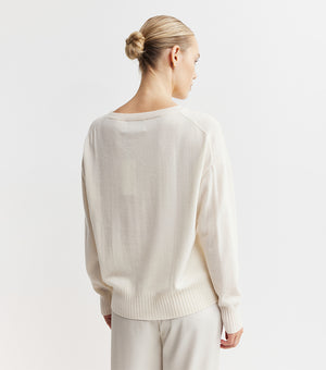 Essential Cashmere Relaxed Crew Neck - Cream
