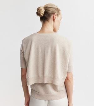 Cashmere Sweater Scarf - Sand