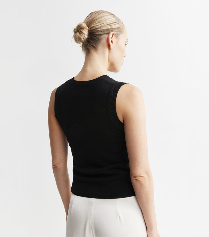 Cashmere Tank - Black