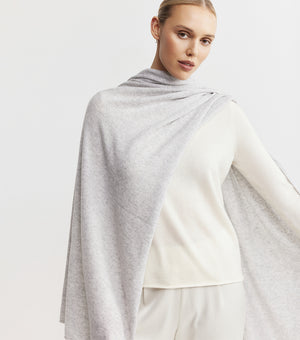 Cashmere Travel Wrap - Grey Melange
