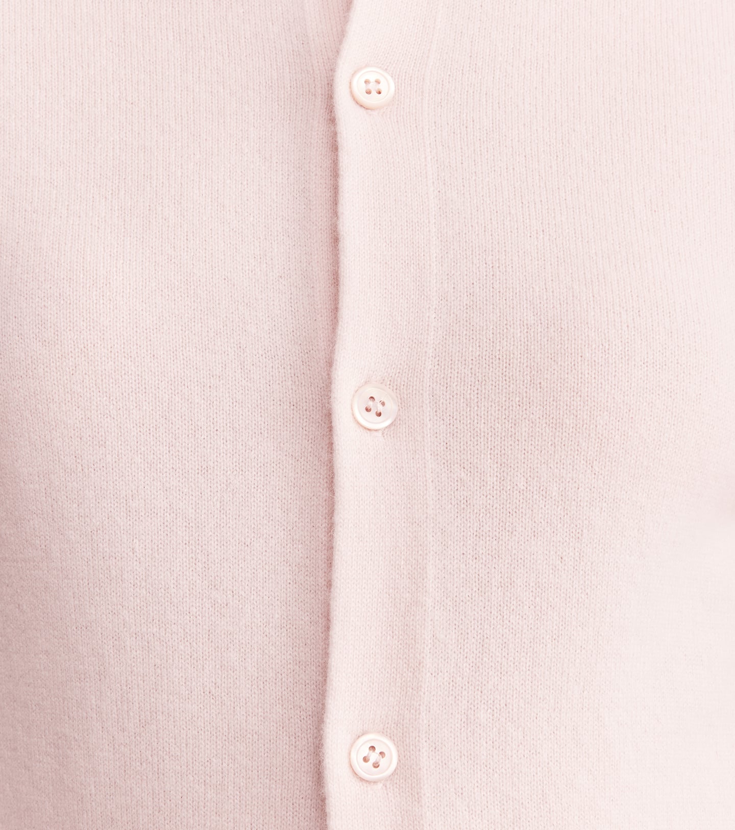 Essential Cashmere Crew Cardigan - Powder Pink