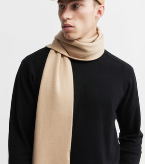 Cashmere Jacquard Scarf - Camel