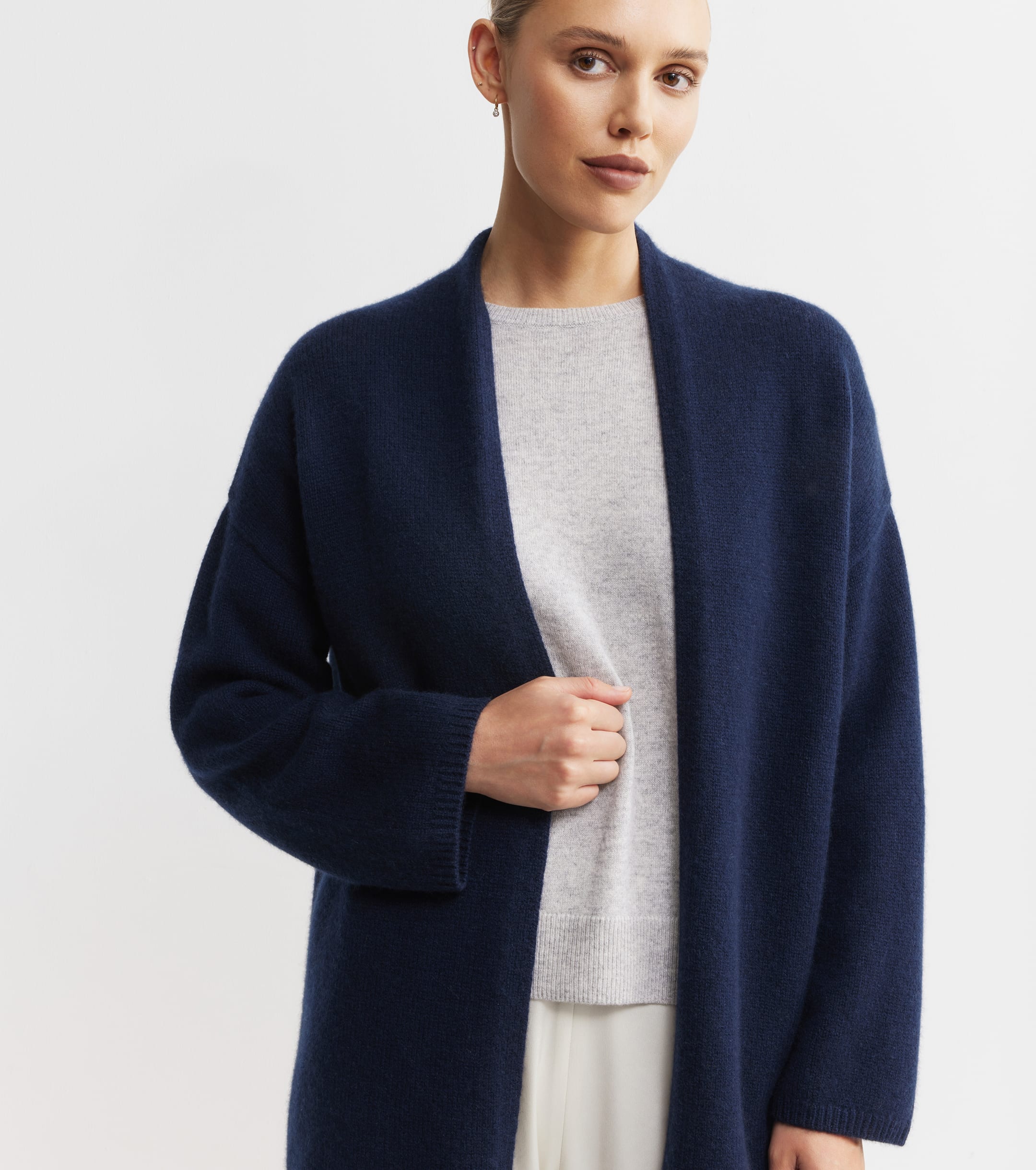 Luxe Cashmere Cardigan - Navy