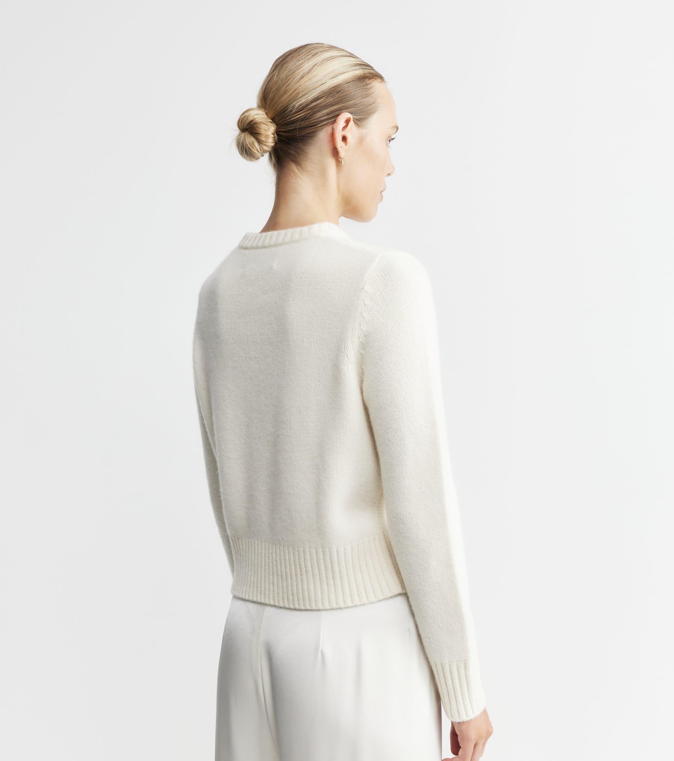 Luxe Cashmere Crew Sweater - Cream