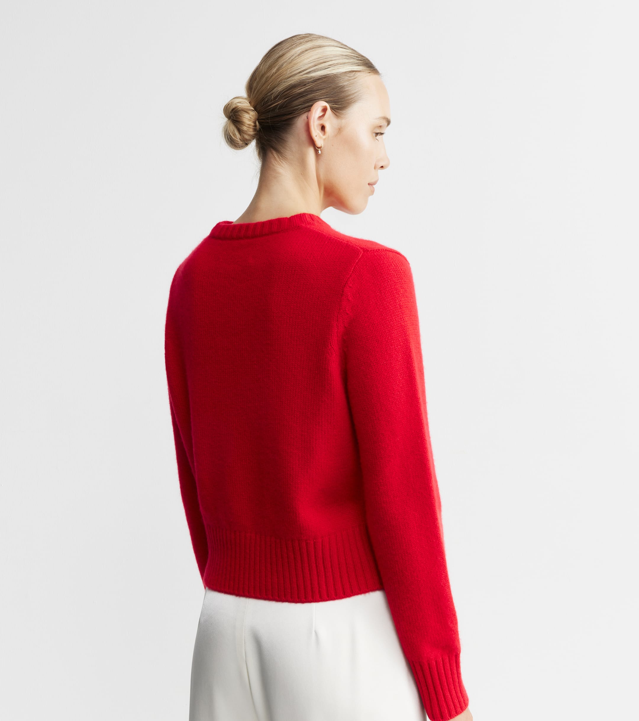 Luxe Cashmere Crew Sweater - Red
