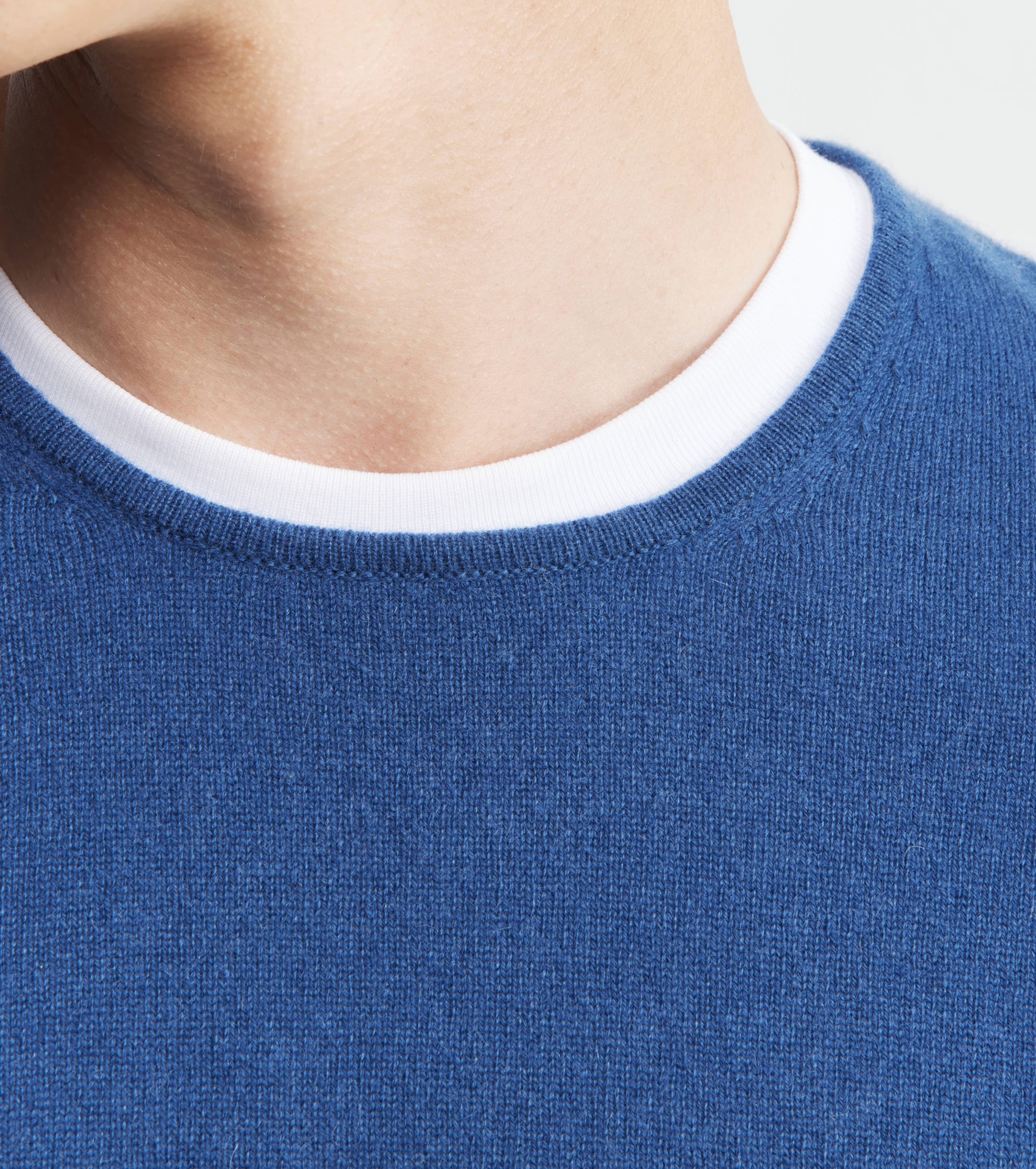 Cashmere Oversized Crew Sweater - Indigo