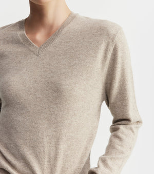 Signature Cashmere V-Neck - Birch