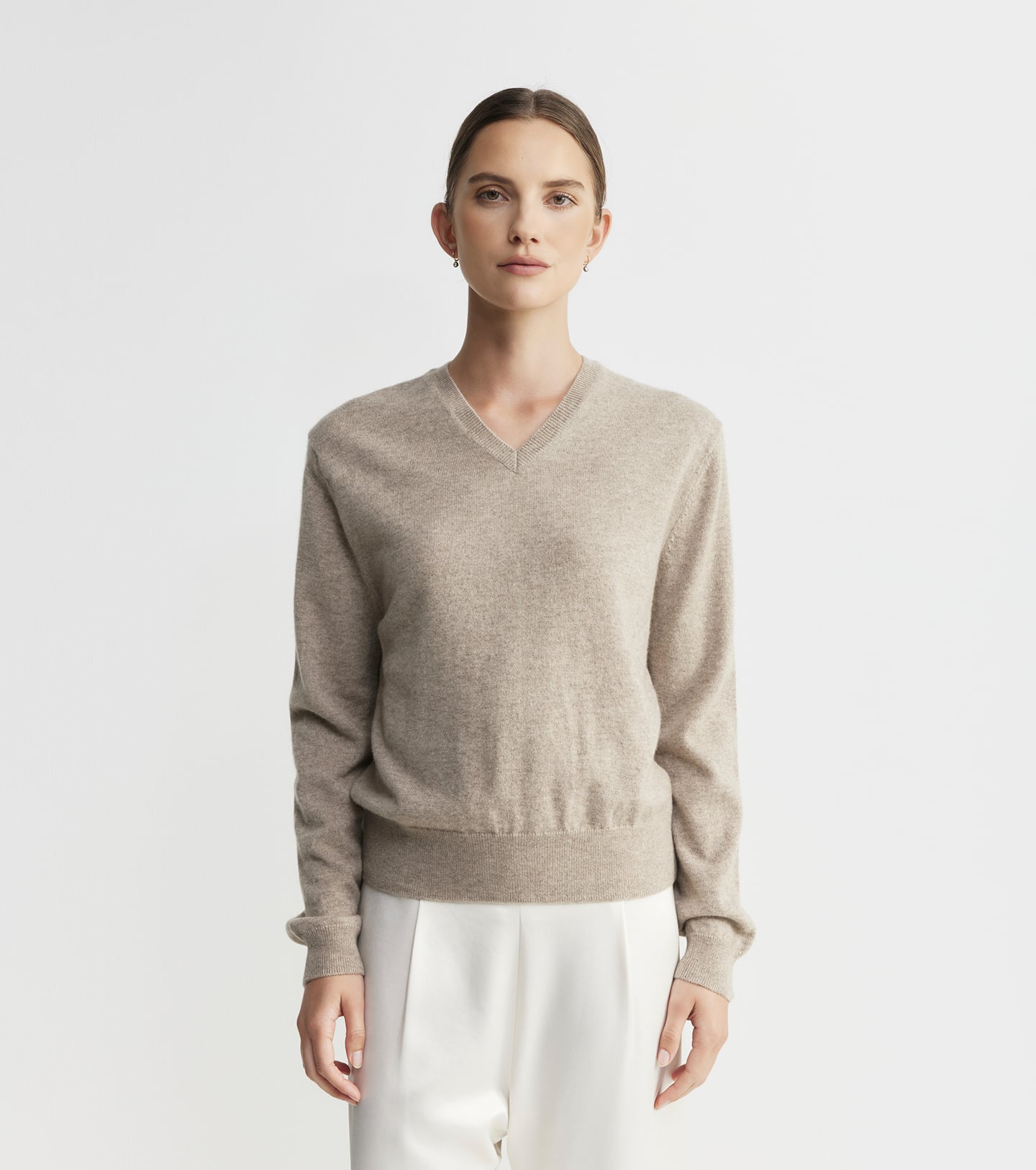 Signature Cashmere V-Neck - Birch