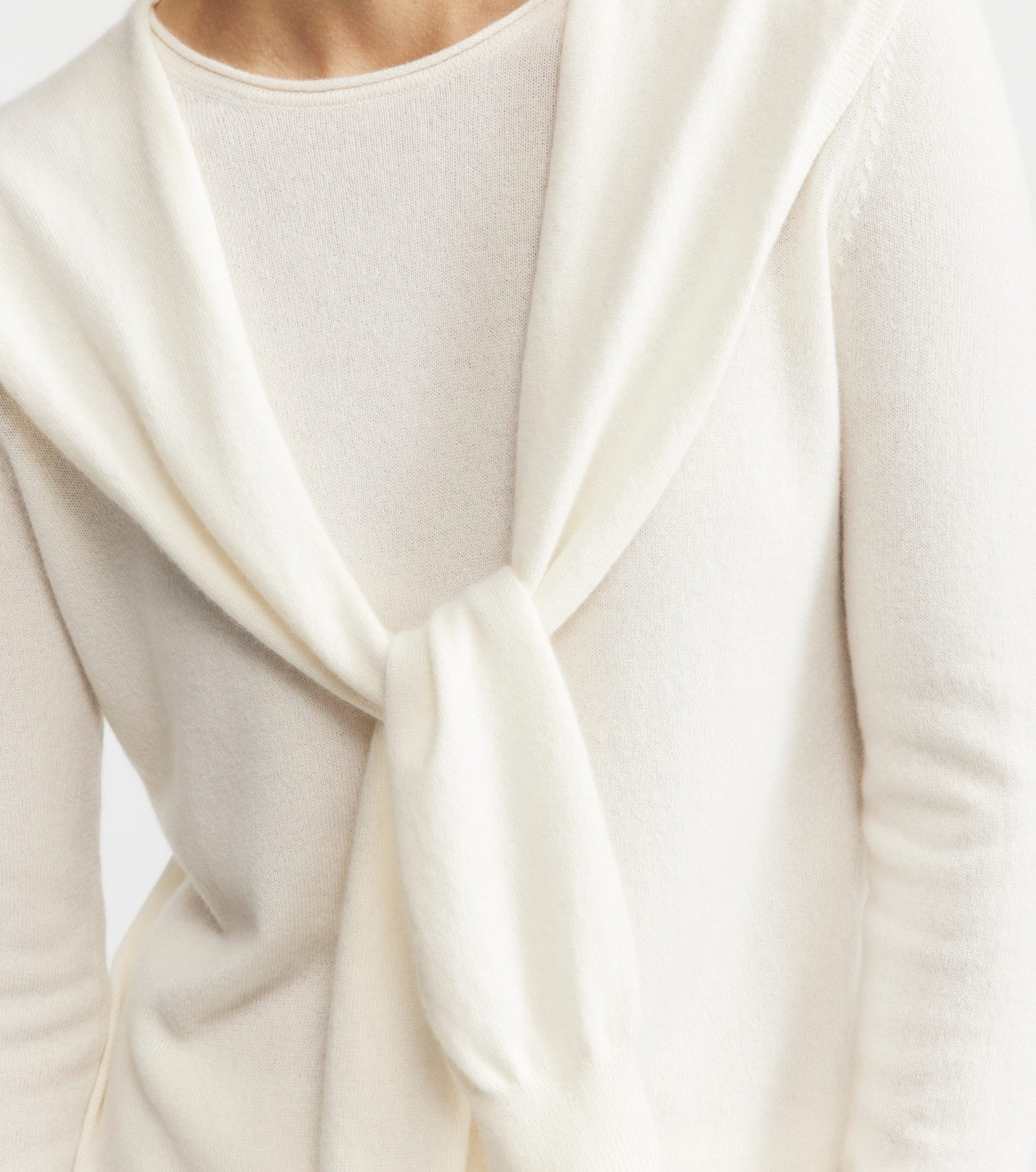 Cashmere Sweater Scarf - Cream