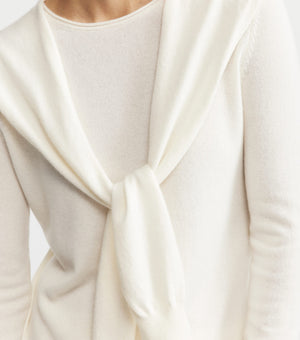Cashmere Sweater Scarf - Cream