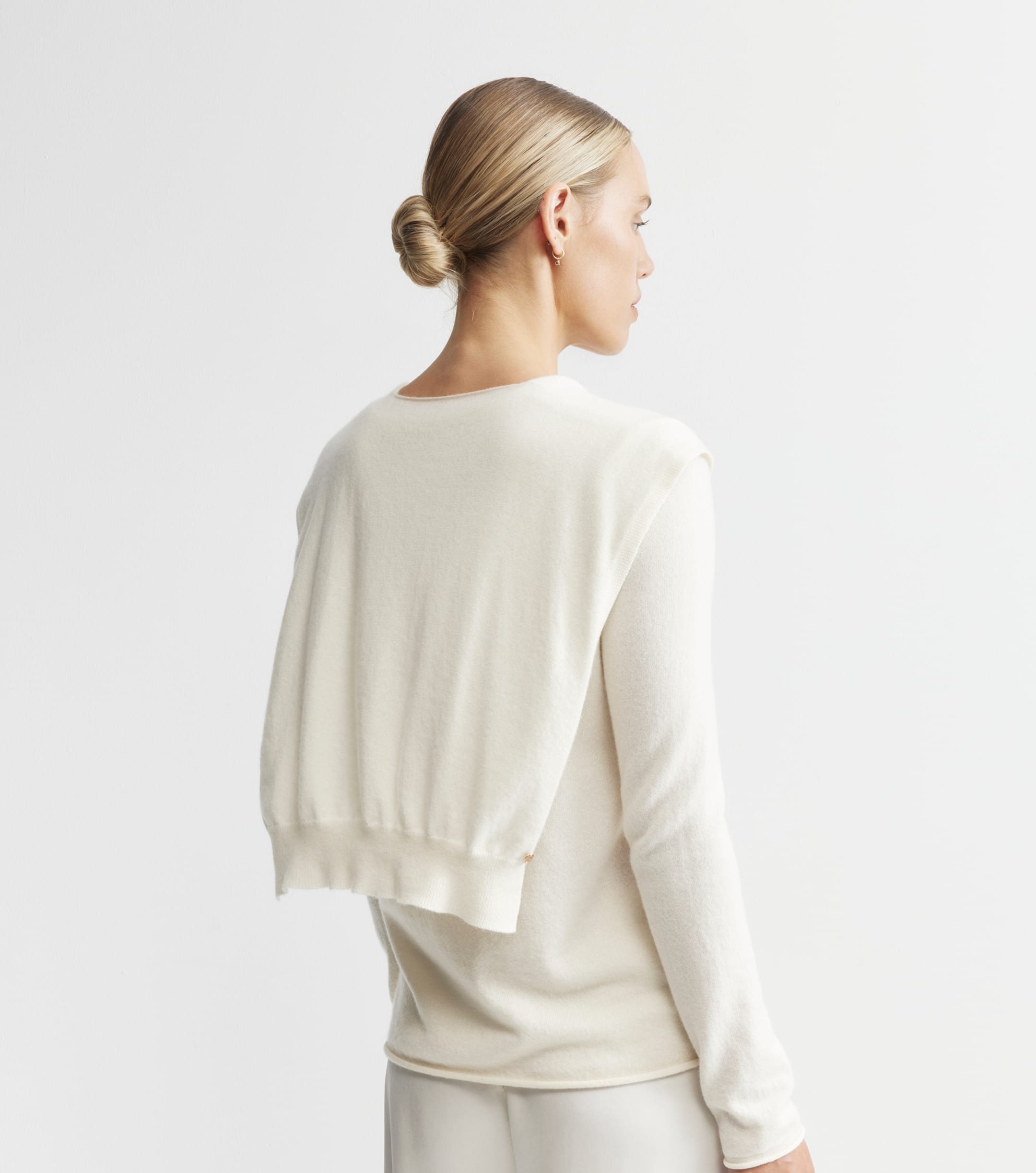 Cashmere Sweater Scarf - Cream