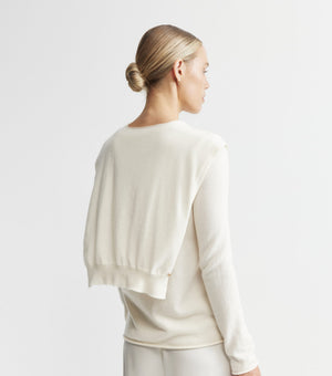 Cashmere Sweater Scarf - Cream