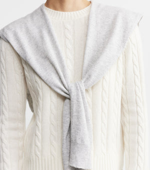 Cashmere Sweater Scarf - Grey Melange