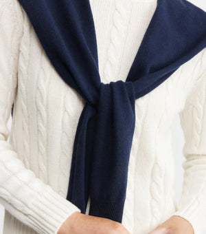Cashmere Sweater Scarf - Navy