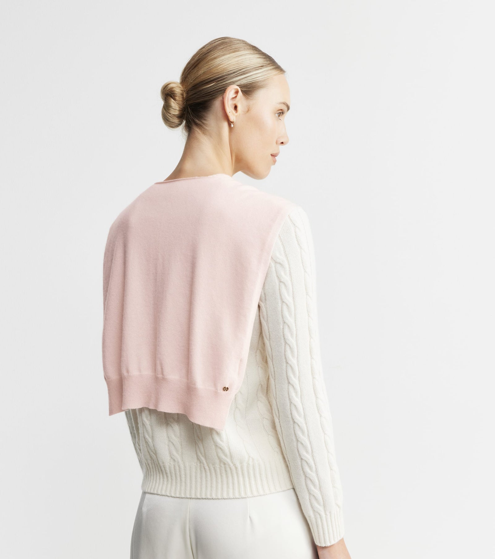 Cashmere Sweater Scarf - Powder Pink