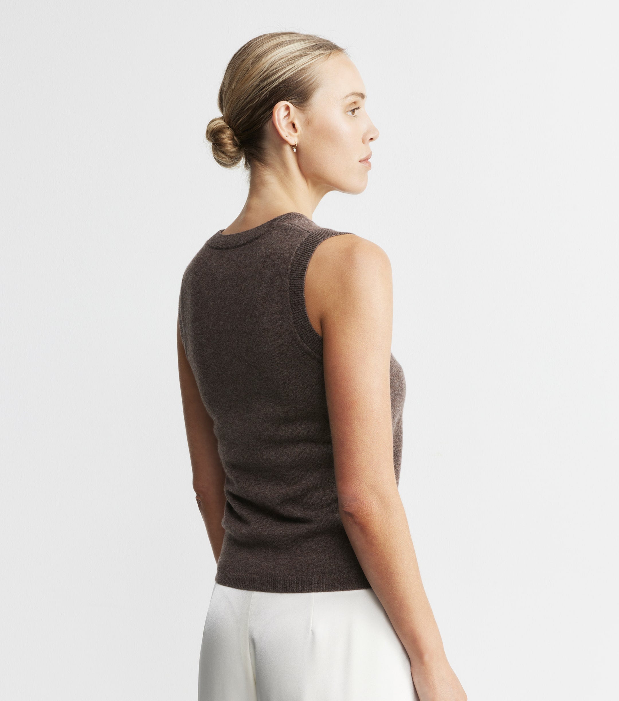 Cashmere Tank - Brown Melange
