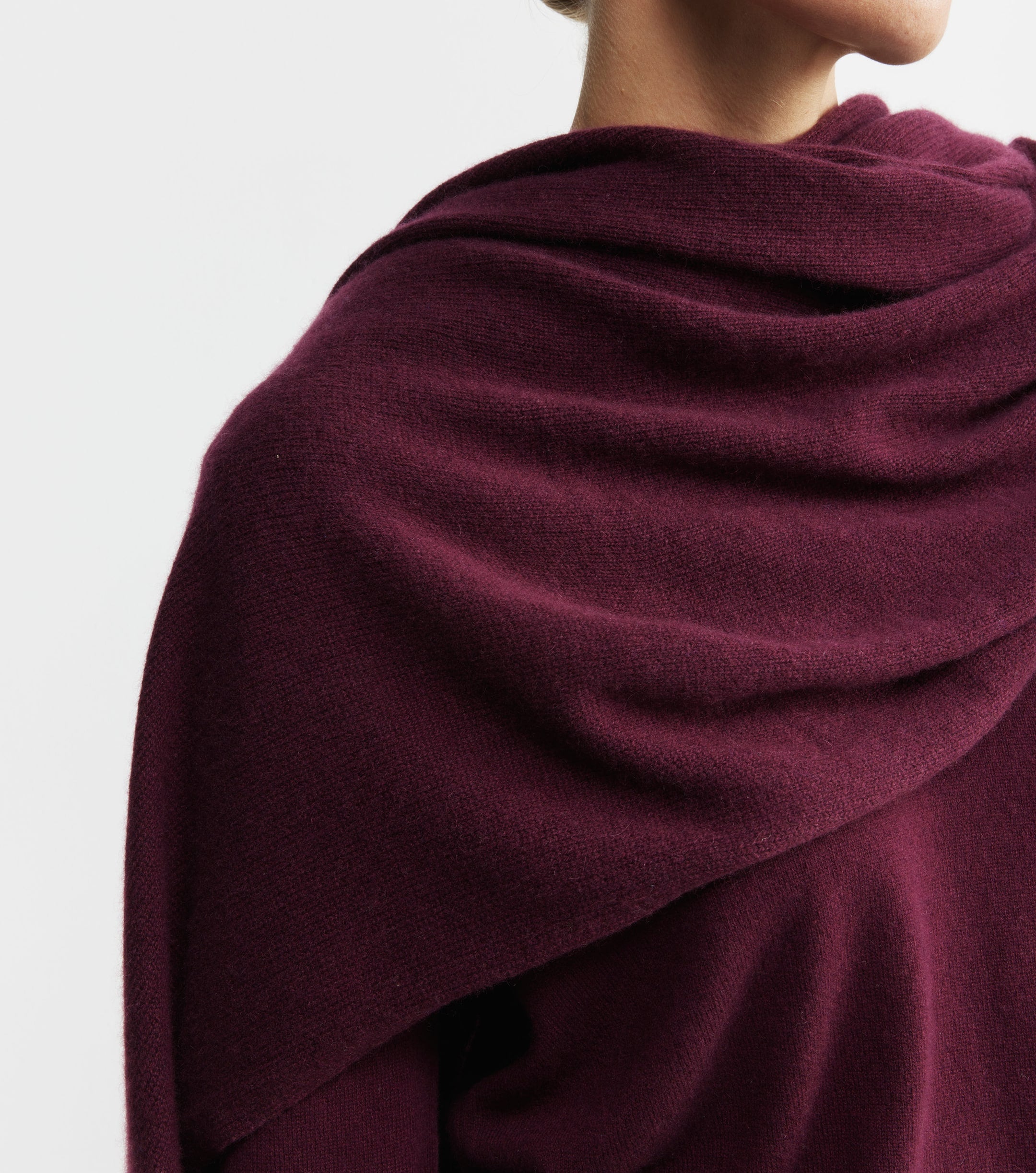 Cashmere Travel Wrap - Burgundy