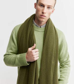 Cashmere Travel Wrap - Moss Green