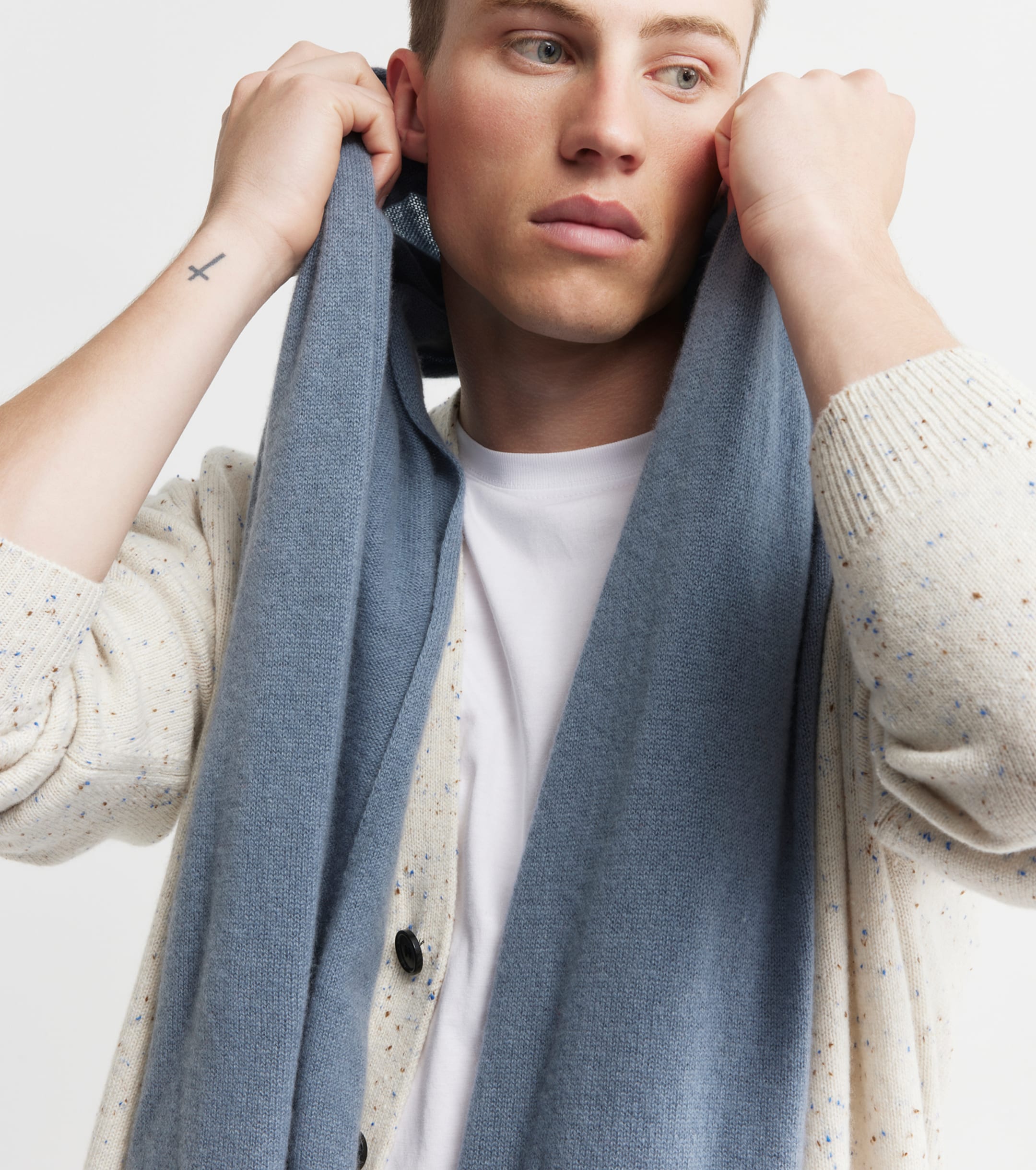 Cashmere Travel Wrap - Steel Blue