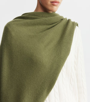 Cashmere Travel Wrap - Moss Green