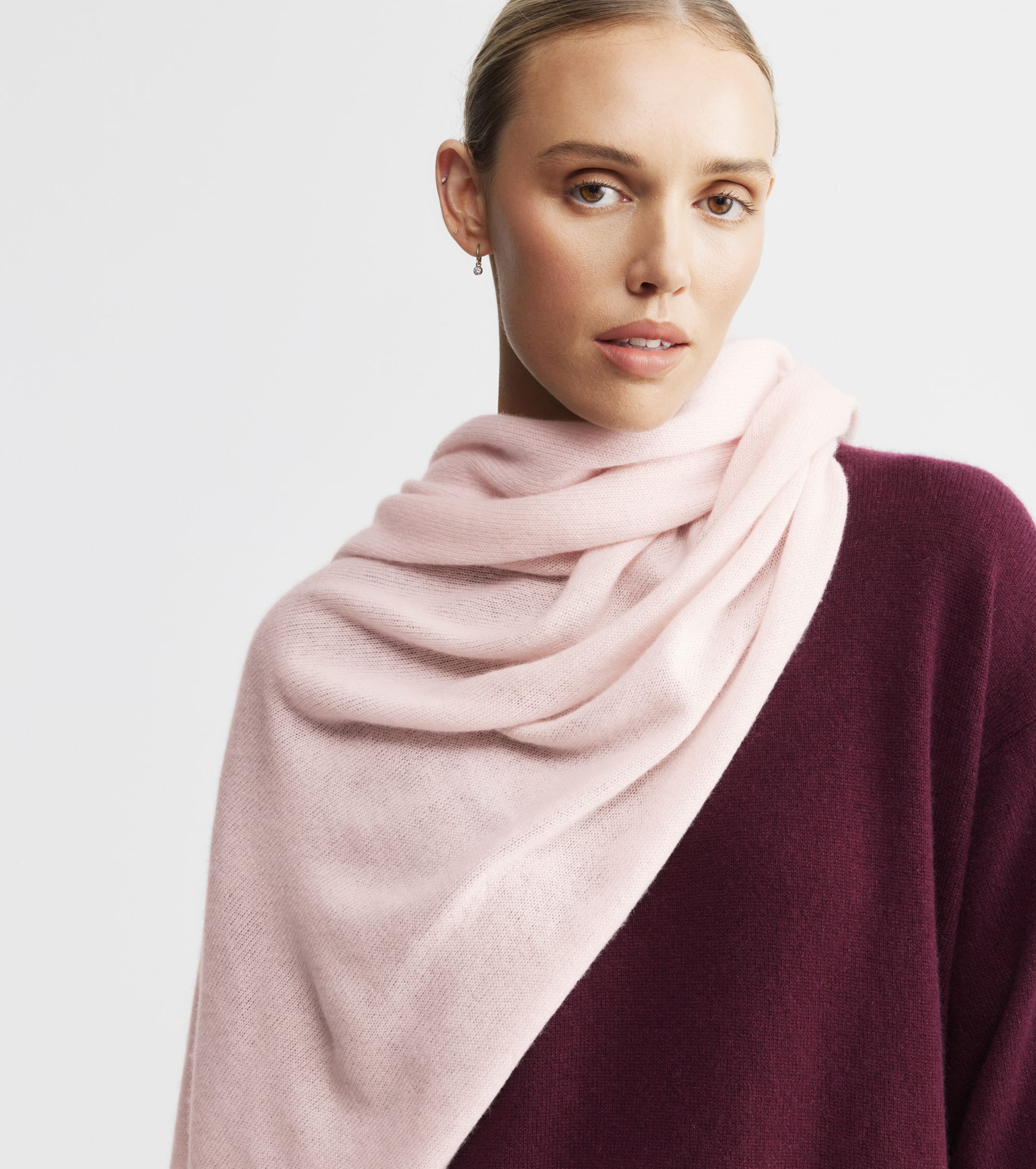 Cashmere Travel Wrap - Powder Pink