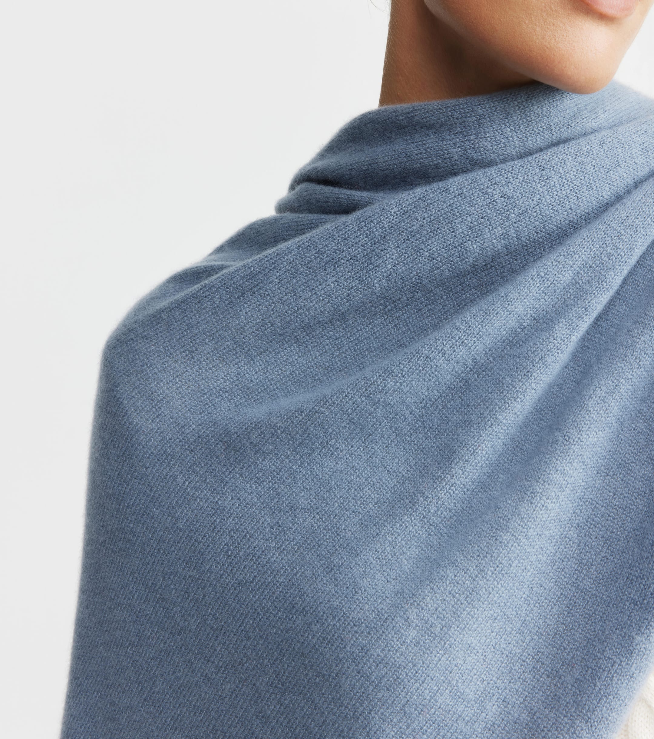Cashmere Travel Wrap - Steel Blue