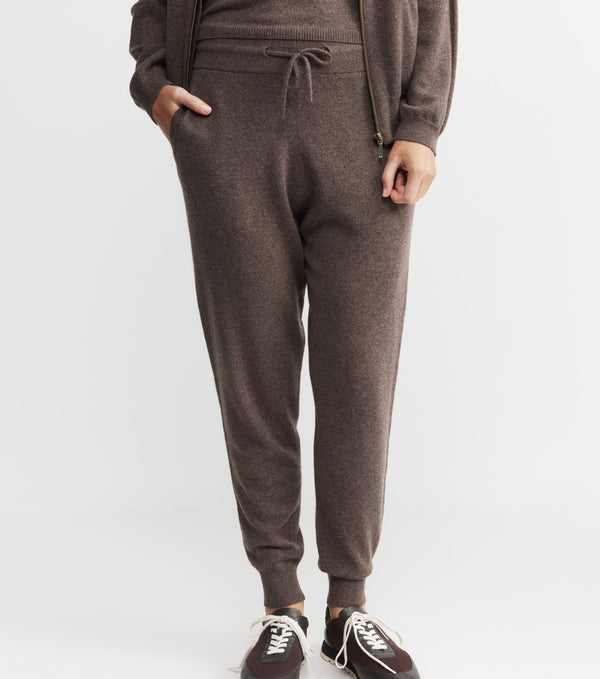 Essential Cashmere Jogger - Brown Melange