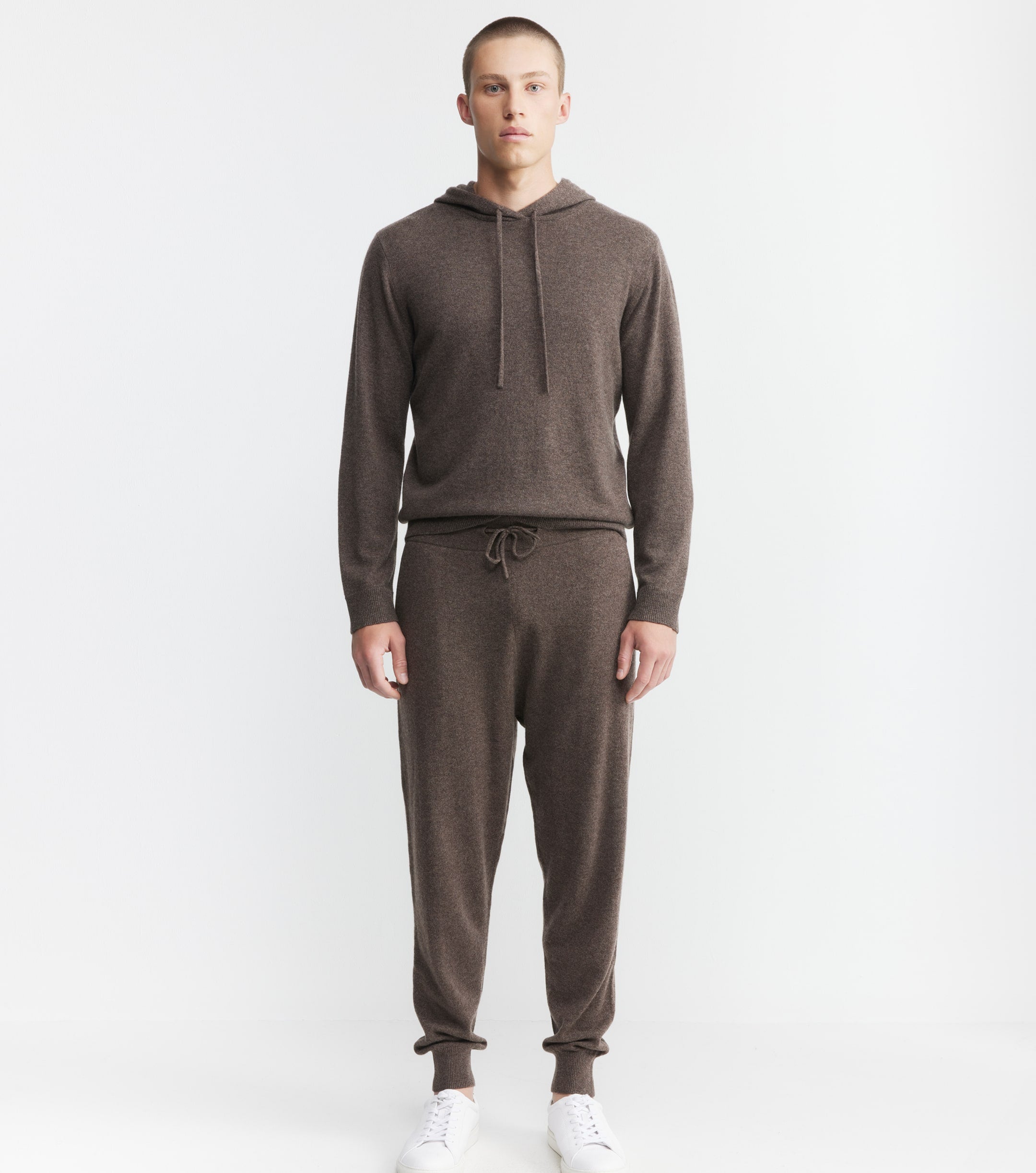 Essential Cashmere Jogger - Brown Melange
