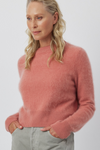 Brushed Cashmere Crew - Blush