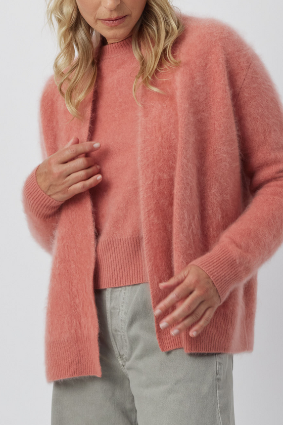 Brushed Cashmere Crew - Blush