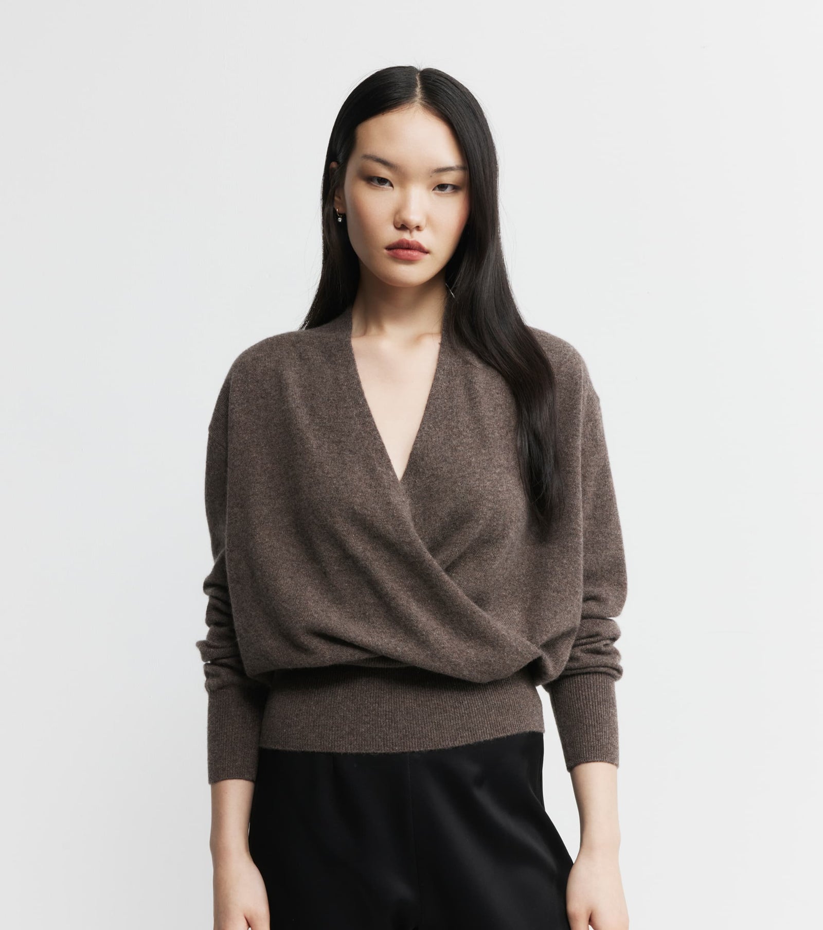 Cashmere Ballet Sweater - Brown Melange