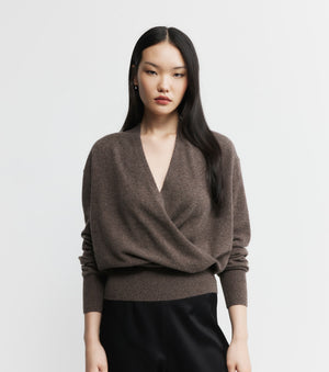 Cashmere Ballet Sweater - Brown Melange
