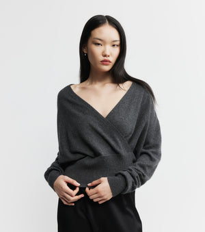 Cashmere Ballet Sweater - Carbon