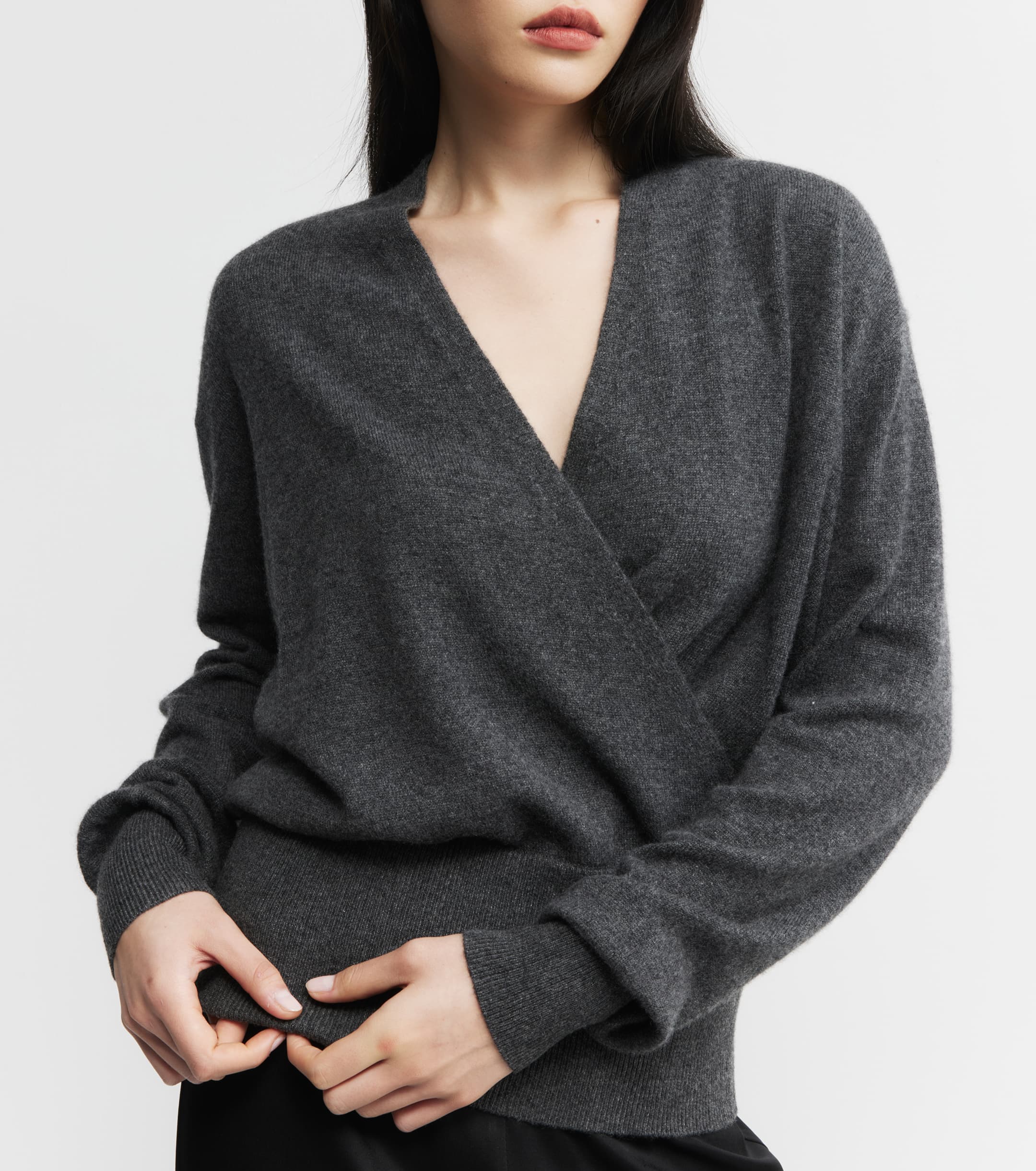 Cashmere Ballet Sweater - Carbon