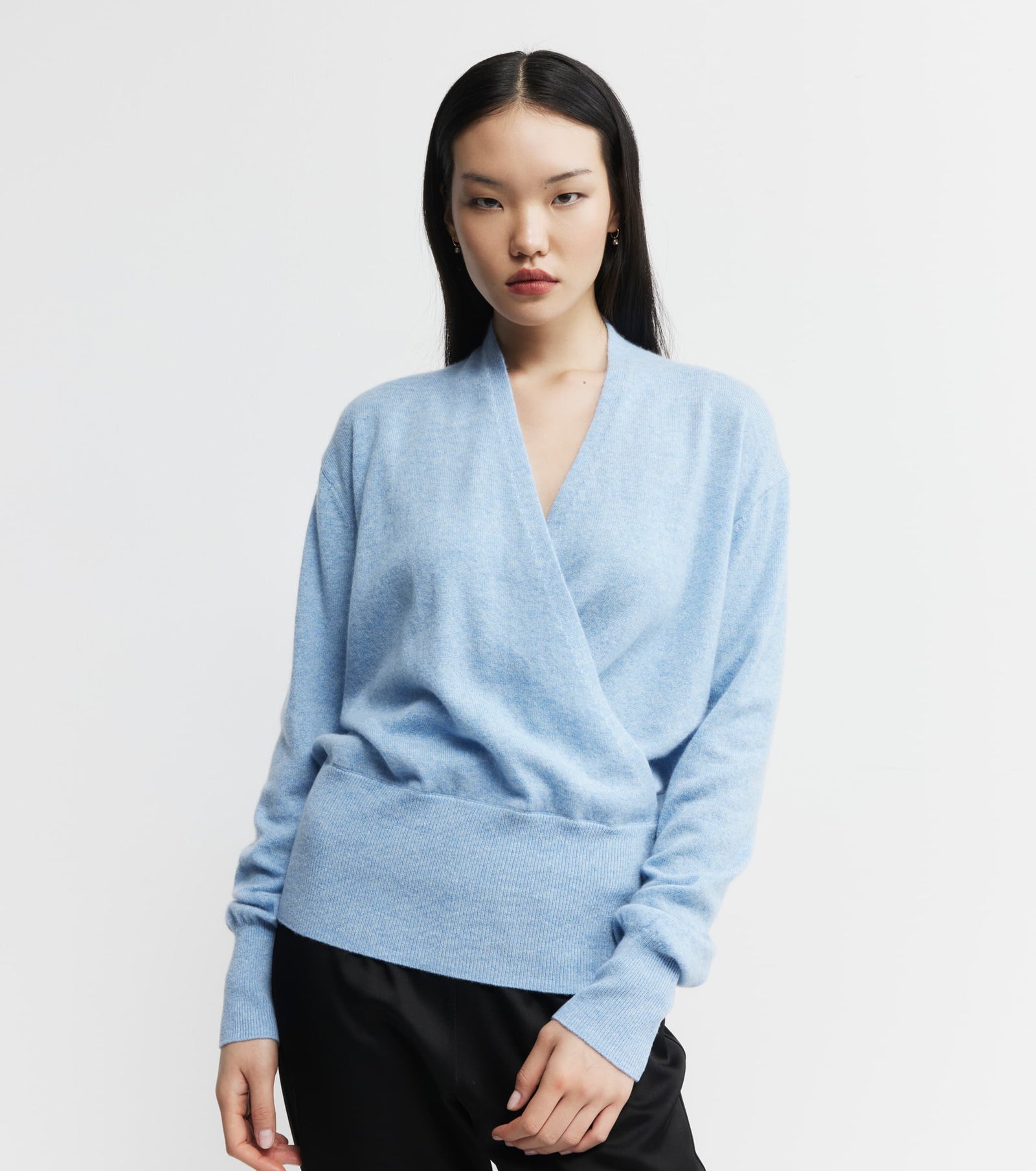 Cashmere Ballet Sweater - Blue Melange