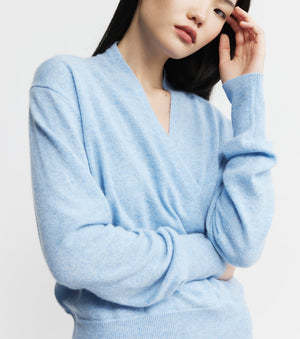 Cashmere Ballet Sweater - Blue Melange